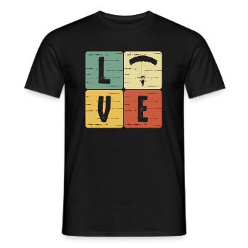 Paragliding - Männer T-Shirt - Schwarz - Vorne - AI Model Male 178 light (178cm)