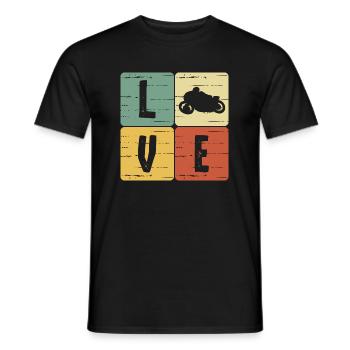 Motorrad - Männer T-Shirt - Schwarz - Vorne - AI Model Male 178 light (178cm)
