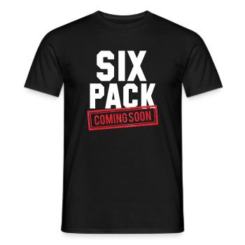 Sixpack in Kürze verfügbar - Männer T-Shirt - Schwarz - Vorne - AI Model Male 178 light (178cm)