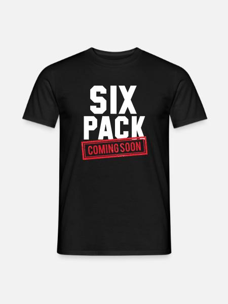 Six Pack Coming Soon - Men's T-Shirt - black