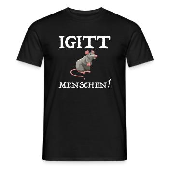 Igitt Menschen | lustige Sprüche, lustige Bilder - Männer T-Shirt - Schwarz - Vorne - AI Model Male 178 light (178cm)