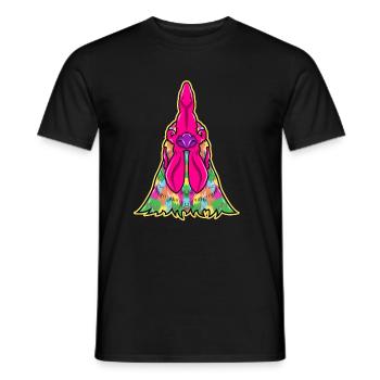 I love chicken chicken head watercolor gift - Men's T-Shirt - black - Front - AI Model Male 178 light (178cm)