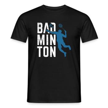 Badminton sport - Men's T-Shirt - black - Front - AI Model Male 178 light (178cm)