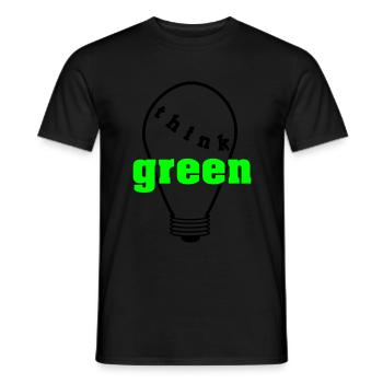 Think Green! - Men's T-Shirt - black - Front - AI Model Male 178 light (178cm)