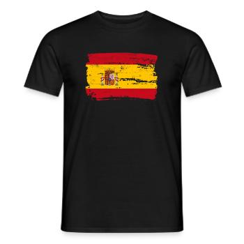 Spain Spaniard Retro European - Men's T-Shirt - black - Front - AI Model Male 178 light (178cm)