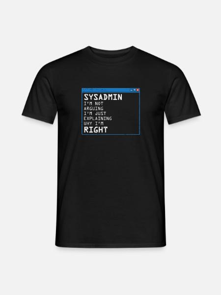 Administrateur système Administrateur programmeur informatique - T-shirt homme - noir