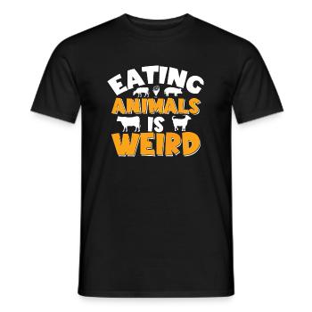 Eating Animals Is Weird - Veganer Spruch - Männer T-Shirt - Schwarz - Vorne - AI Model Male 178 light (178cm)