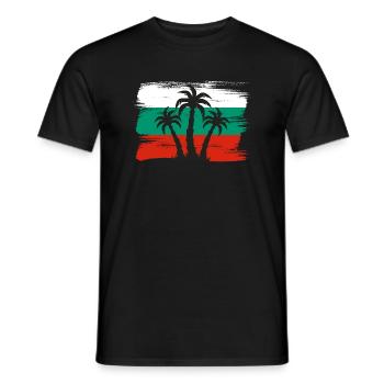 Bulgarien Flagge Bulgarische Fahne Goldstrand - Männer T-Shirt - Schwarz - Vorne - AI Model Male 178 light (178cm)