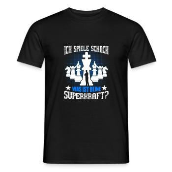 Schach - Superkraft! Geschenk - Männer T-Shirt - Schwarz - Vorne - AI Model Male 178 light (178cm)