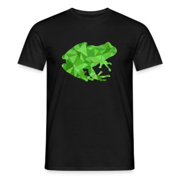 Frog geometric - Men's T-Shirt - black - Front - AI Model Male 178 light (178cm)