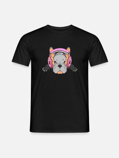 French Bulldog Comic - T-shirt homme - noir