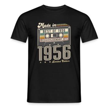 Jahrgang 1956 Vintage Geburtstag Best of 1956 - Männer T-Shirt - Schwarz - Vorne - AI Model Male 178 light (178cm)