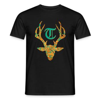 hirsch e 95 t - T-shirt homme - noir - Devant - AI Model Male 178 light (178cm)