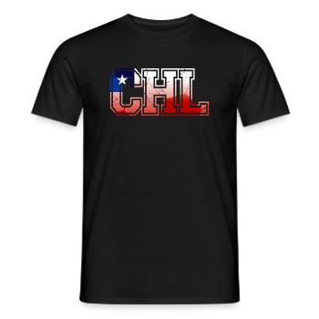 CHL Chile - Männer T-Shirt - Schwarz - Vorne - AI Model Male 178 light (178cm)