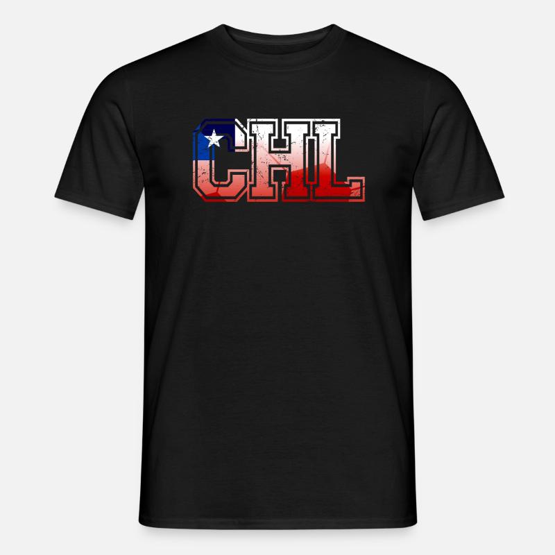 CHL Chile - Männer T-Shirt - Schwarz