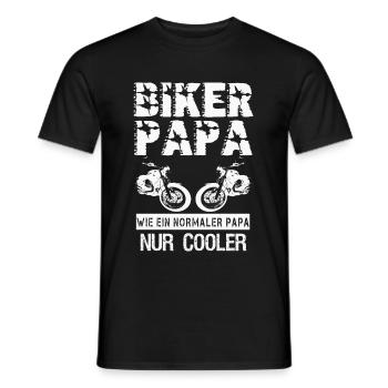 Motorrad Papa Geschenk Biker Geschenkidee - Männer T-Shirt - Schwarz - Vorne - AI Model Male 178 light (178cm)