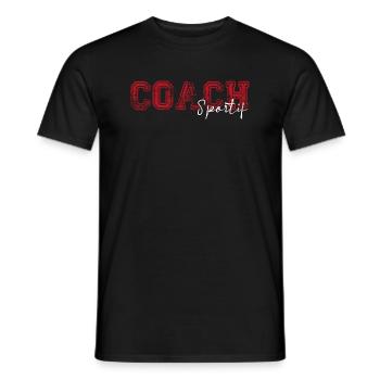 Sports Coach Humor Sports Coach Coach - Men's T-Shirt - black - Front - AI Model Male 178 light (178cm)