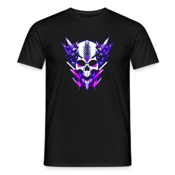 Cyber Skull - Men's T-Shirt - black - Front - AI Model Male 178 light (178cm)