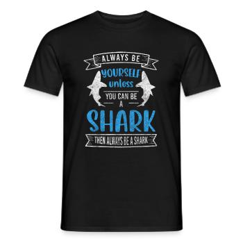 Peur de la mer de requin - T-shirt homme - noir - Devant - AI Model Male 178 light (178cm)