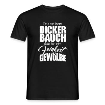Kein dicker Bauch Feinkost Humor Lustig - Männer T-Shirt - Schwarz - Vorne - AI Model Male 178 light (178cm)