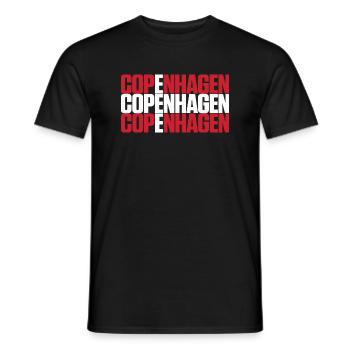 Copenhagen Dänemark Fahne - Männer T-Shirt - Schwarz - Vorne - AI Model Male 178 light (178cm)