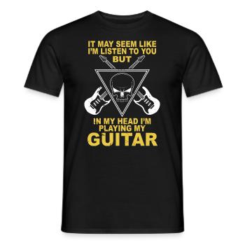 guitare - T-shirt homme - noir - Devant - AI Model Male 178 light (178cm)