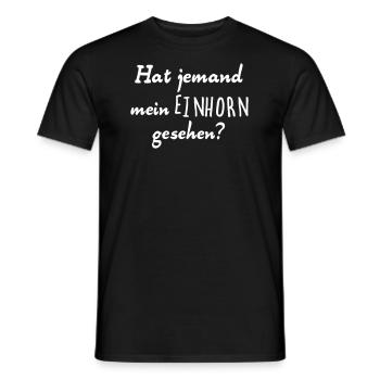Einhorn - Männer T-Shirt - Schwarz - Vorne - AI Model Male 178 light (178cm)