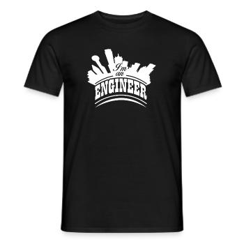 Engineers build cities - Men's T-Shirt - black - Front - AI Model Male 178 light (178cm)