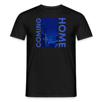 Coming Home bleu foncé - T-shirt homme - noir - Devant - AI Model Male 178 light (178cm)