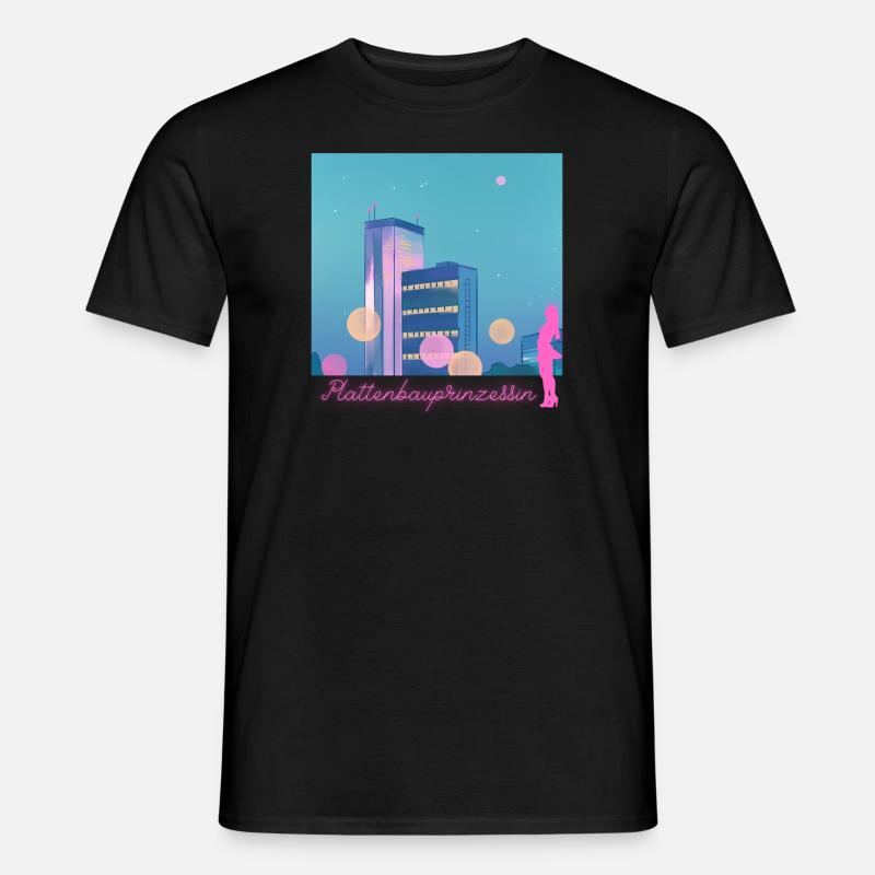 Plattenbauprinzessin - Männer T-Shirt - Schwarz