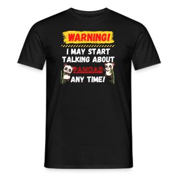 Warning Pandas - Männer T-Shirt - Schwarz - Vorne - AI Model Male 178 light (178cm)