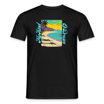 My Kind of Dream - Beach - Men's T-Shirt - black - Front - AI Model Male 178 light (178cm)