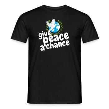 give peace a chance - Männer T-Shirt - Schwarz - Vorne - AI Model Male 178 light (178cm)
