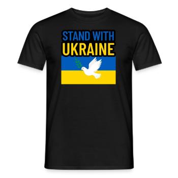 stand with Ukraine - Men's T-Shirt - black - Front - AI Model Male 178 light (178cm)