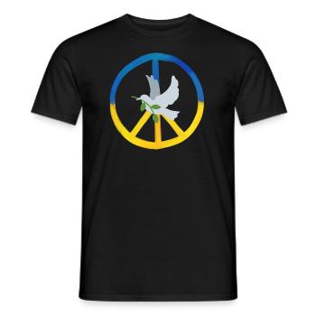 Peace Ukraine - Men's T-Shirt - black - Front - AI Model Male 178 light (178cm)