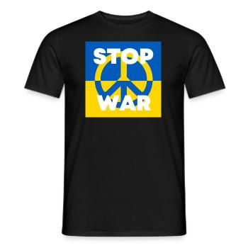 Arrêtez la guerre Ukraine - T-shirt homme - noir - Devant - AI Model Male 178 light (178cm)