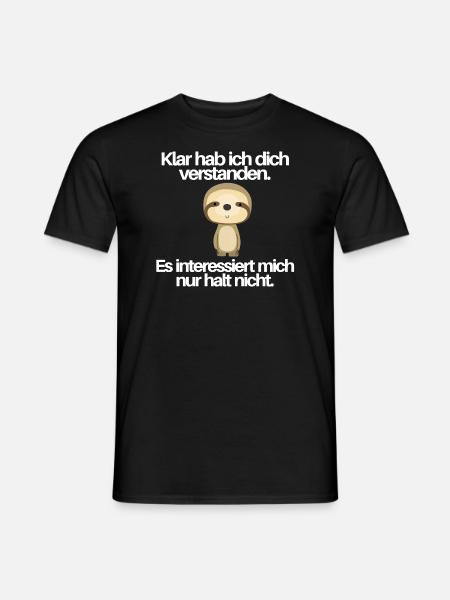 Interessiert mich nicht - Männer T-Shirt - Schwarz