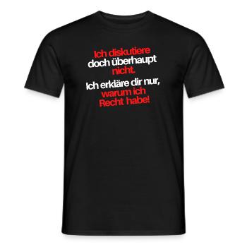 Diskutieren - Männer T-Shirt - Schwarz - Vorne - AI Model Male 178 light (178cm)