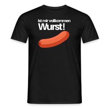ist mir wurst - Männer T-Shirt - Schwarz - Vorne - AI Model Male 178 light (178cm)