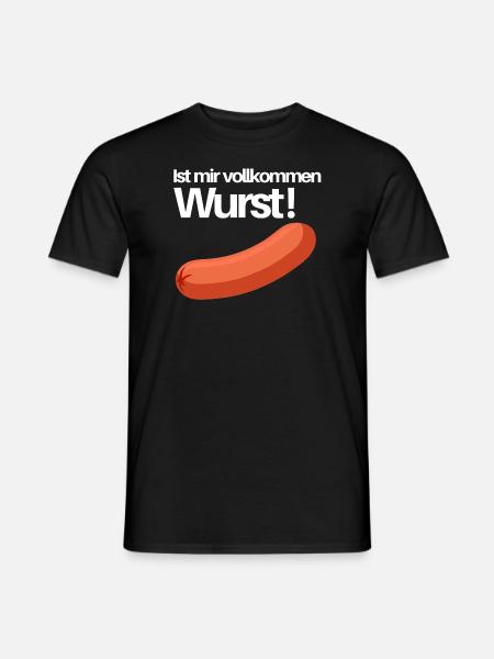 ist mir wurst - Männer T-Shirt - Schwarz