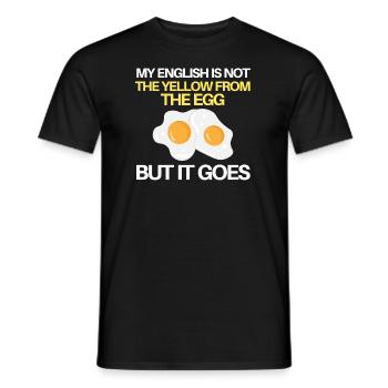 mon anglais n’est pas le jaune de l’œuf - T-shirt homme - noir - Devant - AI Model Male 178 light (178cm)