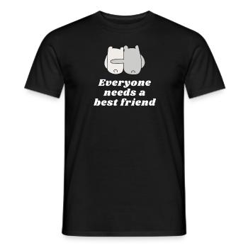 Everyone needs a best friend - Männer T-Shirt - Schwarz - Vorne - AI Model Male 178 light (178cm)