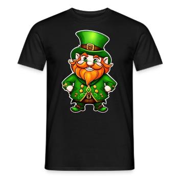 Saint Patricks Day Irish Kobold Leprechaun Wichtel - Männer T-Shirt - Schwarz - Vorne - AI Model Male 178 light (178cm)