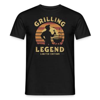Grilling Legend Limited Edition - Men's T-Shirt - black - Front - AI Model Male 178 light (178cm)