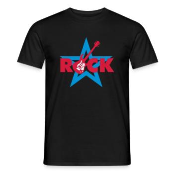 rock_star_042013_c_3c - Men's T-Shirt - black - Front - AI Model Male 178 light (178cm)