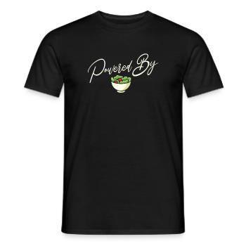 Powered by Salad vegan vegetarisch - Männer T-Shirt - Schwarz - Vorne - AI Model Male 178 light (178cm)
