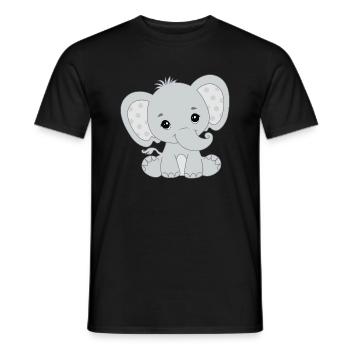 Baby Elephant Funny Sweet T-shirt Gift Idea - Men's T-Shirt - black - Front - AI Model Male 178 light (178cm)