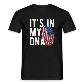 It's in my DNA - USA Fingerabdruck - Männer T-Shirt - Schwarz - Vorne - AI Model Male 178 light (178cm)