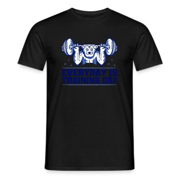 Everyday Is Training Day Fitness Motivation Gym - Men's T-Shirt - black - Front - AI Model Male 178 light (178cm)