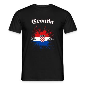 Croatia Kroatien - Männer T-Shirt - Schwarz - Vorne - AI Model Male 178 light (178cm)